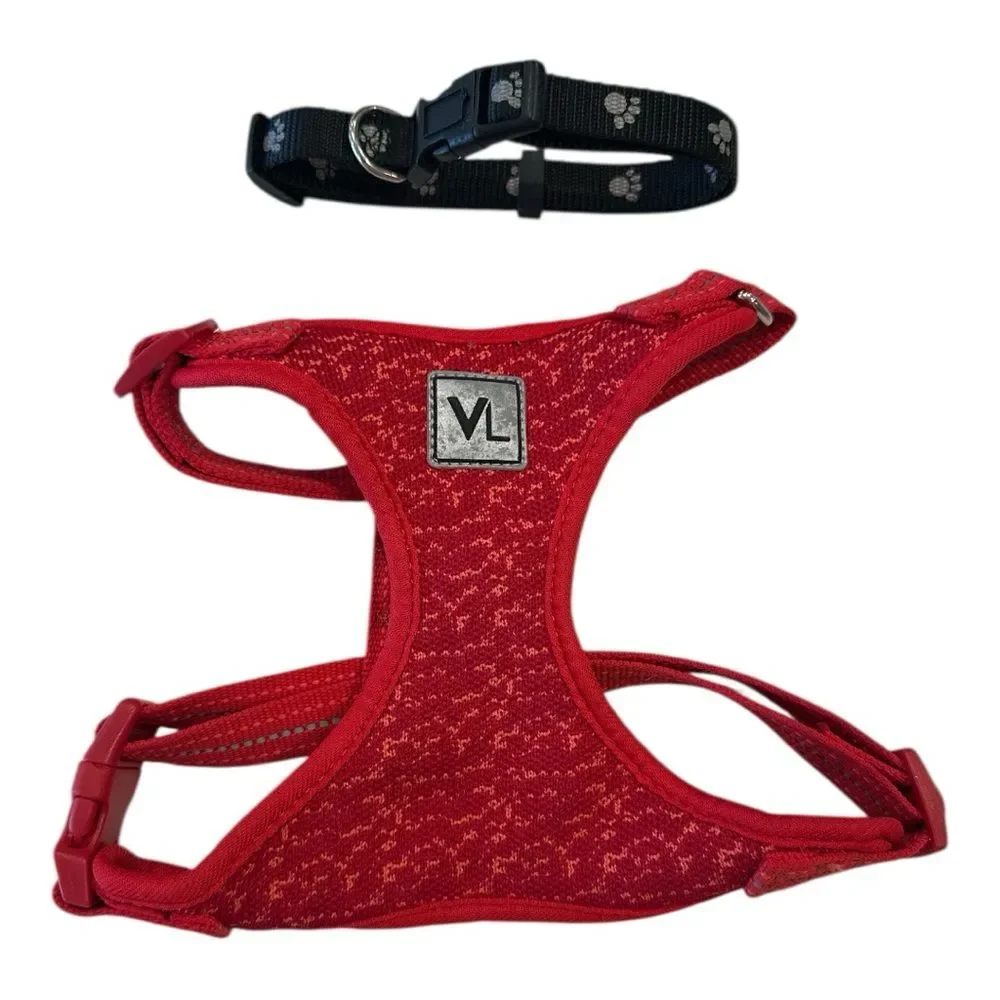 Vibrant Life Red Flex Knit Dog Harness Medium Adjustable pets NWOT NEW Puppy